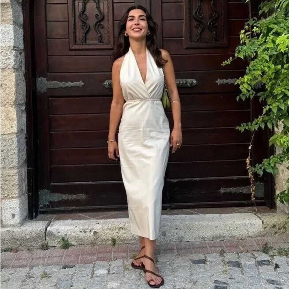 Zara Cream Midi Dress